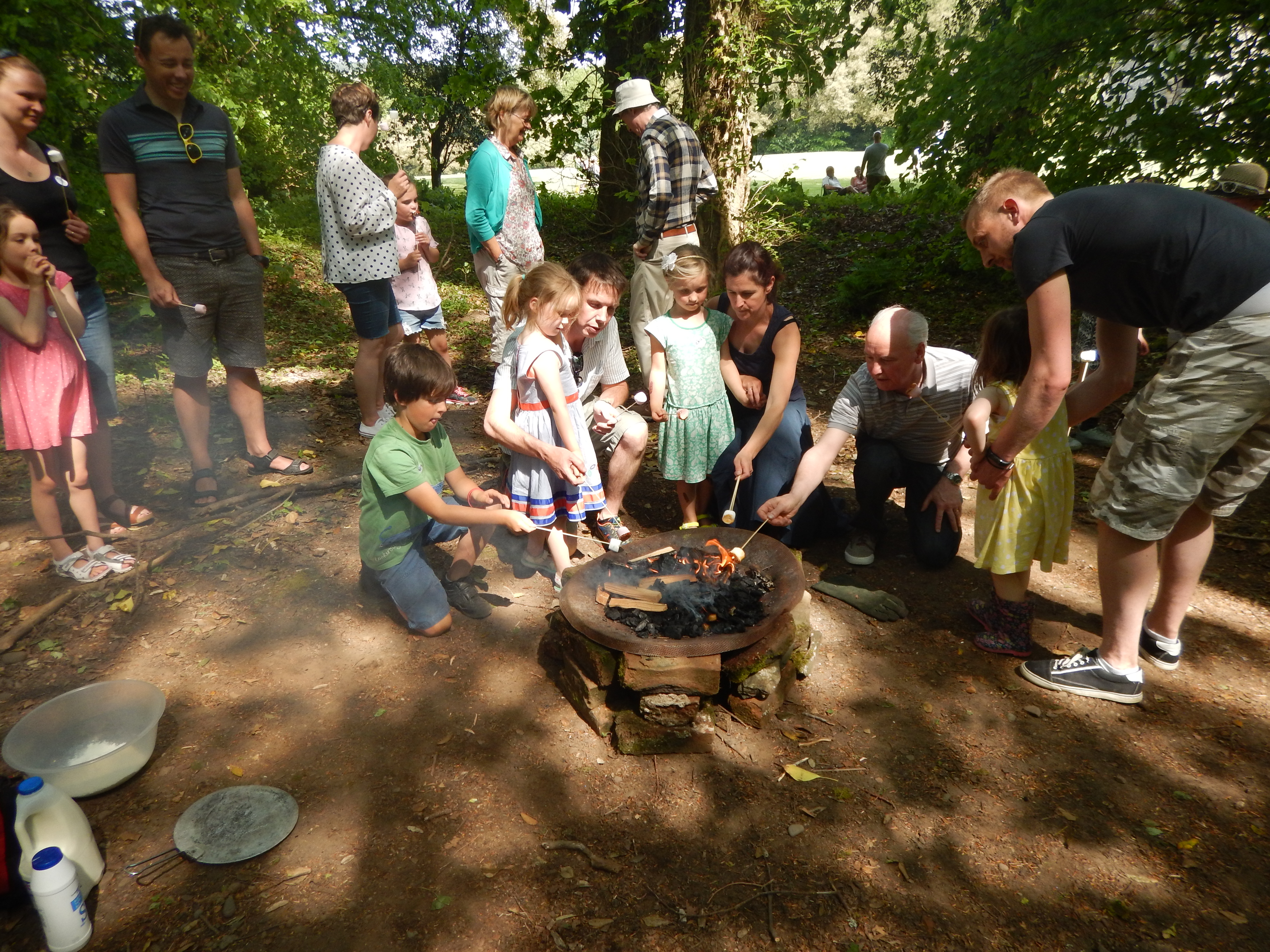 Cooking on an open fire